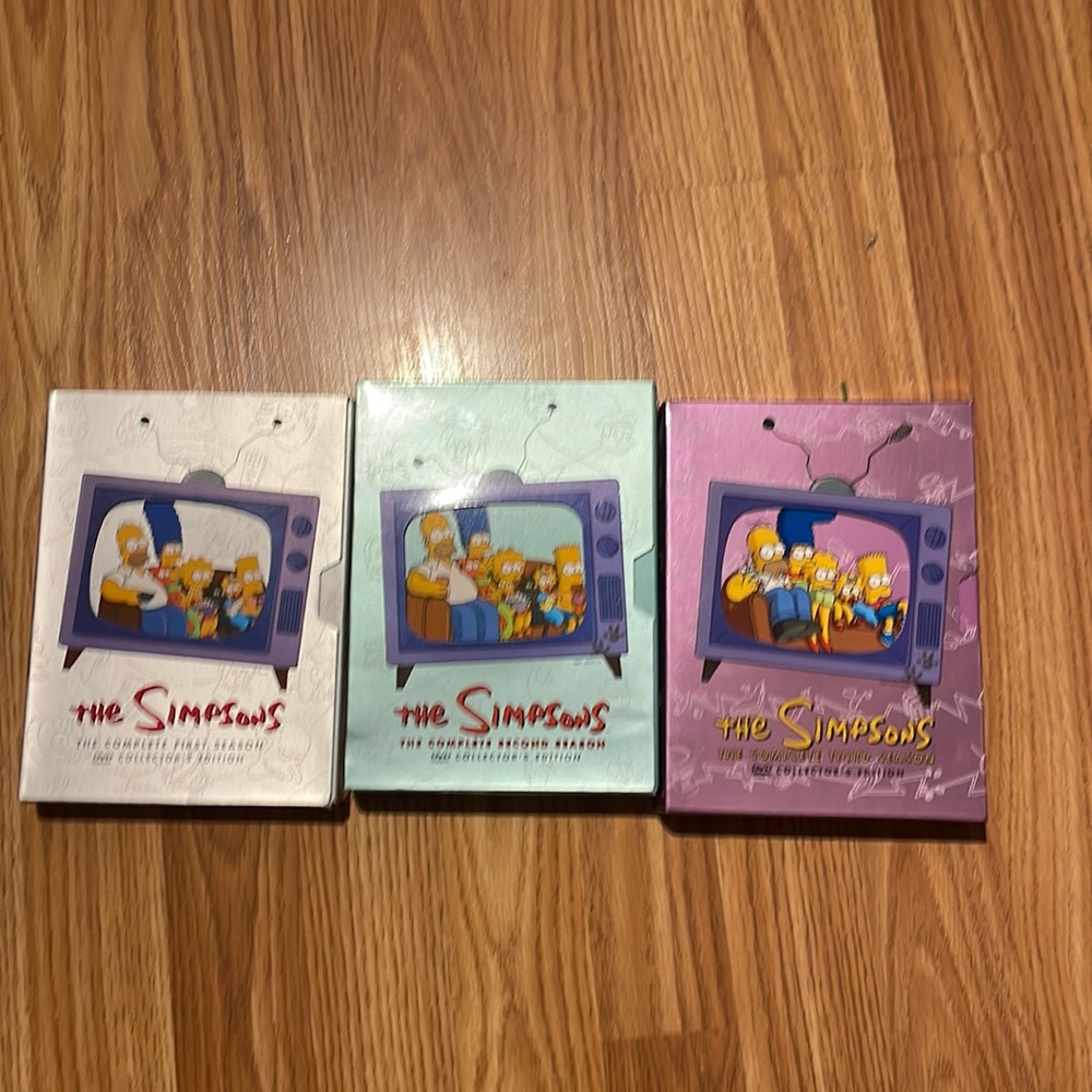 The Simpsons 1st 2nd and 3rd seasons collector’s editions. Fantastic set…